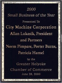 small business of the year certificate
